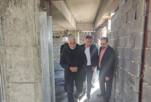 بازدید مدیرعامل شرکت سرمایه گذاری خانه سازی ایران از پروژه پلی کلینیک پیرانشهر